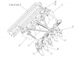 Общее устройство бороны дисковой навесной PALLADA 1800-01