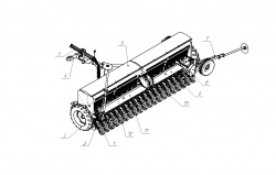 Сеялка зернотуковая рядовая ALFA-6